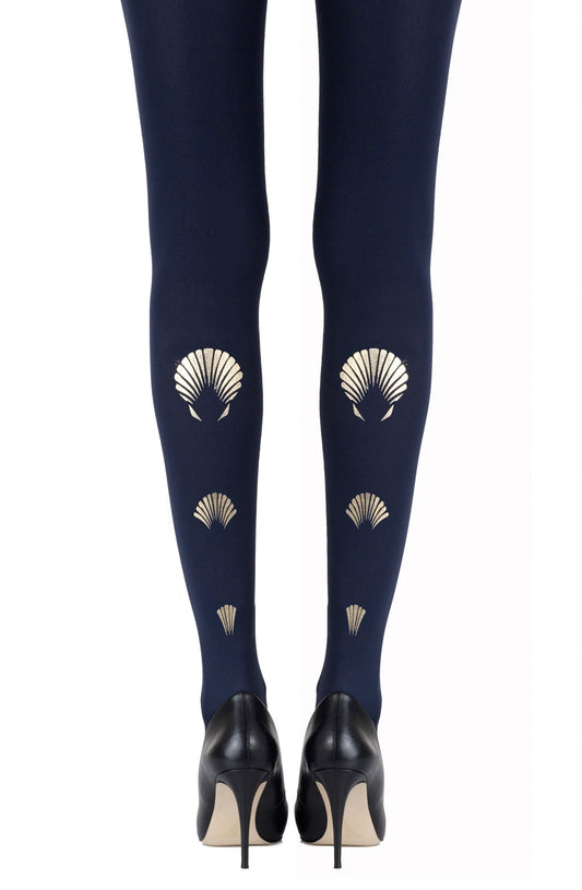 Zohara "What The Shell" Gold Print Tights