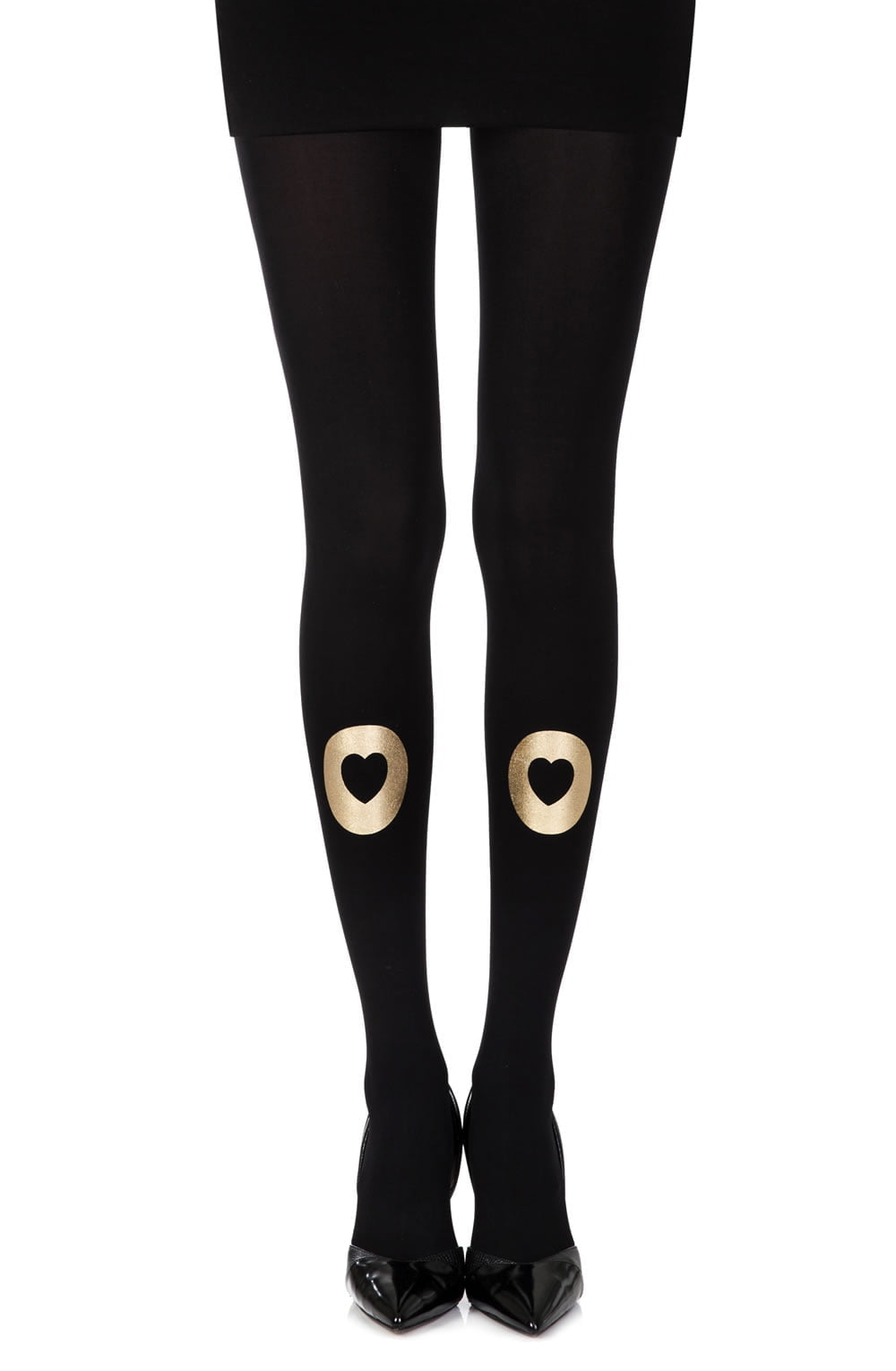 Zohara "Into My Heart" Black Print Tights