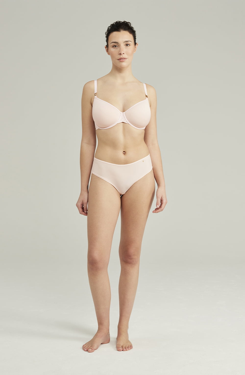 The Second Skin Stretch Mid Rise Waist Brief Blush Pink