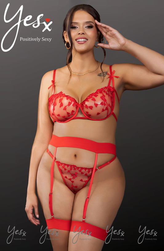 YesX YX845Q Red Bra Set