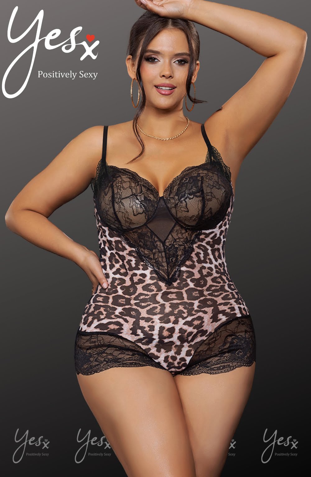 YesX YX854Q Leopard Bodysuit