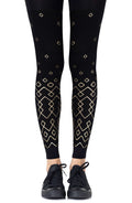 Zohara "Diamonds Are Forever" Black Footless Tights