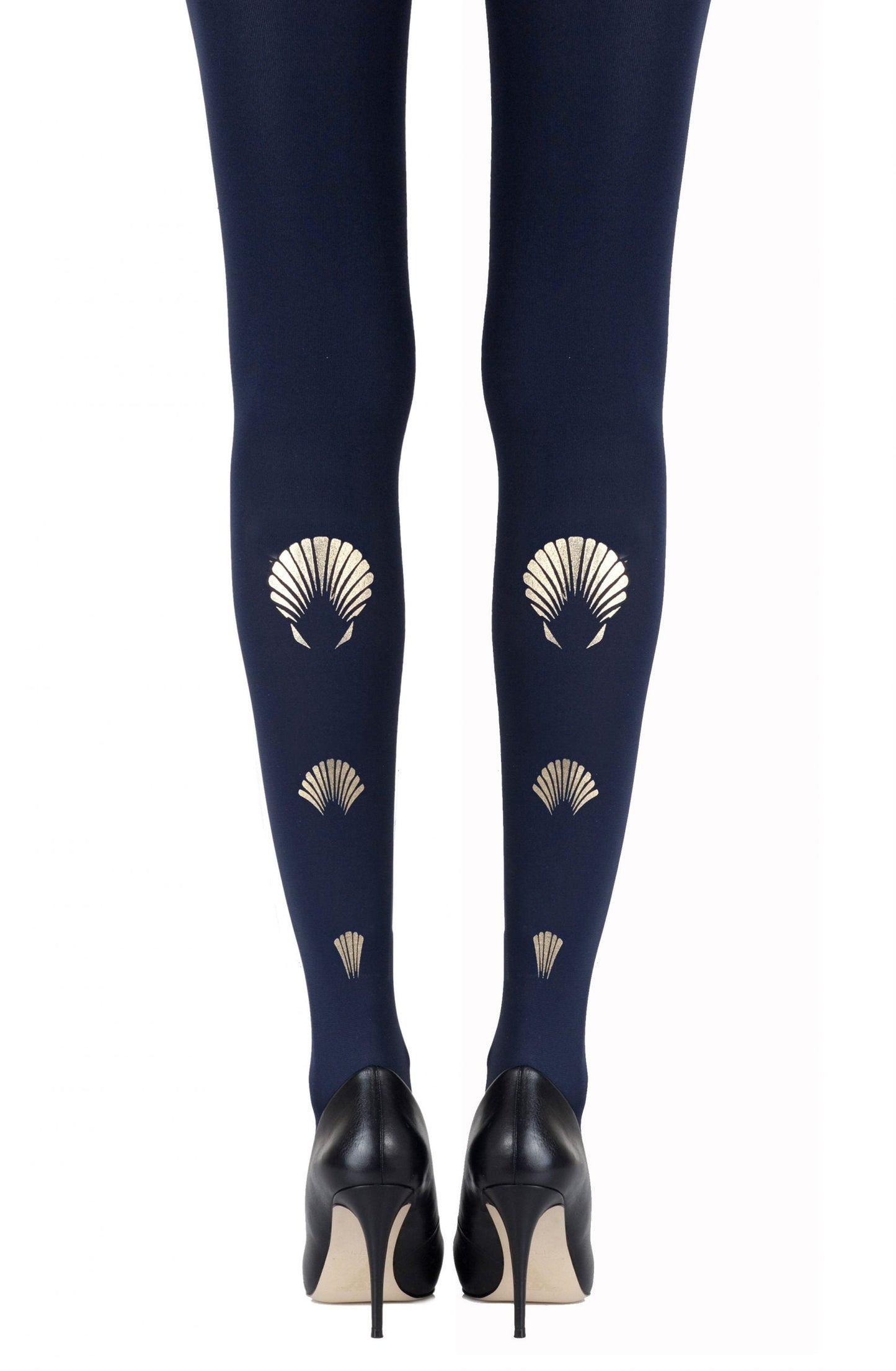 Zohara "What The Shell" Gold Print Tights