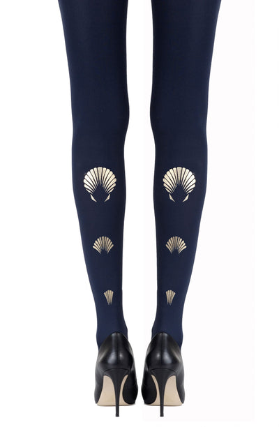 Zohara "What The Shell" Gold Print Tights
