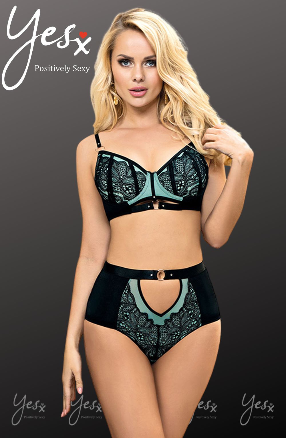 YesX YX830 Blue Bra Set